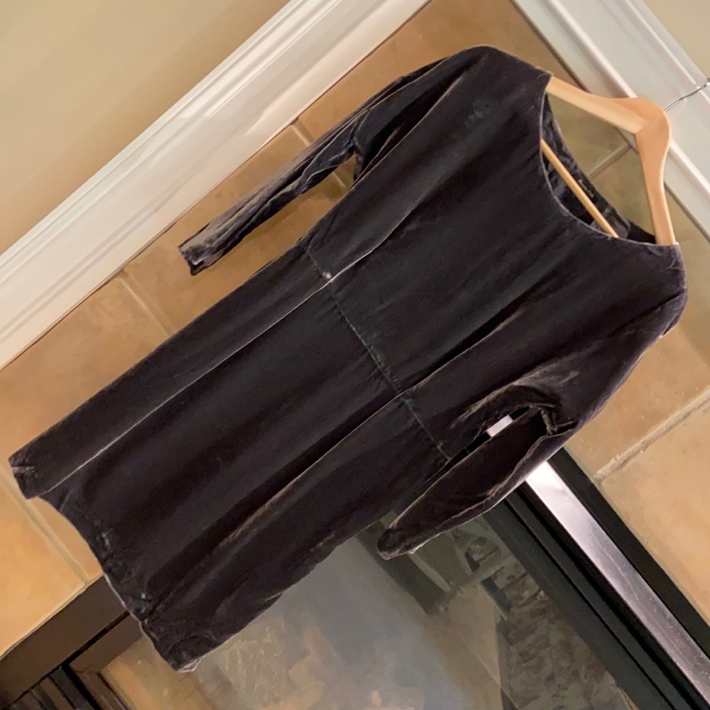 Massimo Dutti Grey Velvet Dress (M)